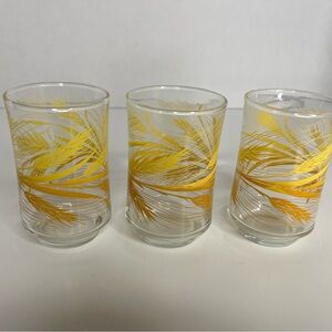Libbey Yellow and Orange Glass Tumblers